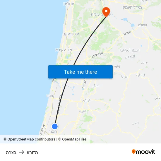 בצרה to הזורע map