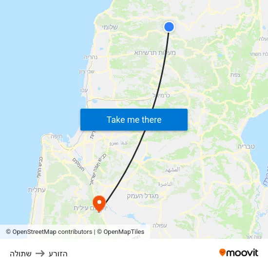 שתולה to הזורע map