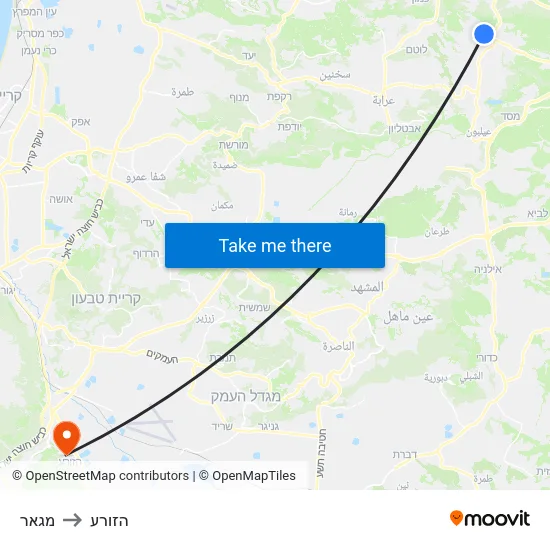 מגאר to הזורע map