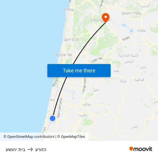בית יהושע to הזורע map