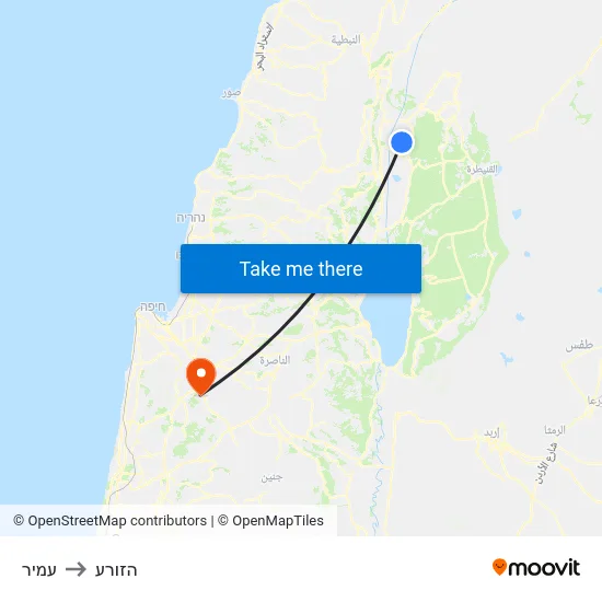 עמיר to הזורע map