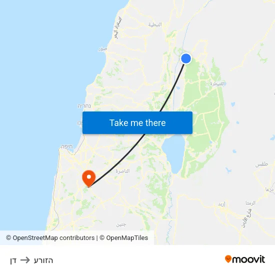 דן to הזורע map