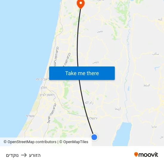 נוקדים to הזורע map