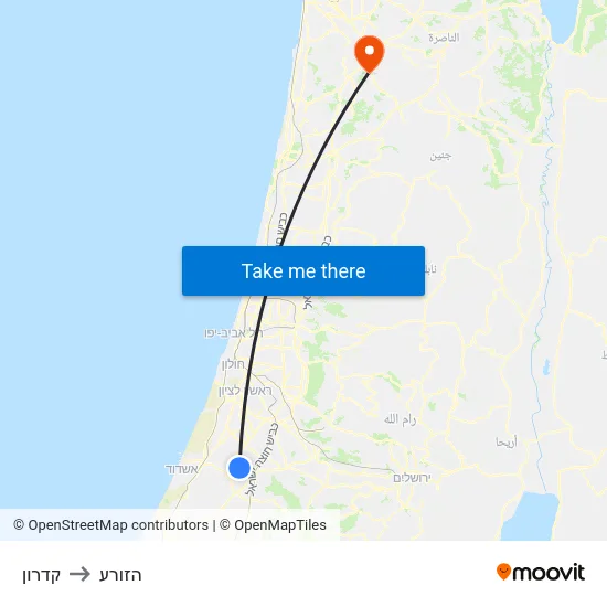 קדרון to הזורע map