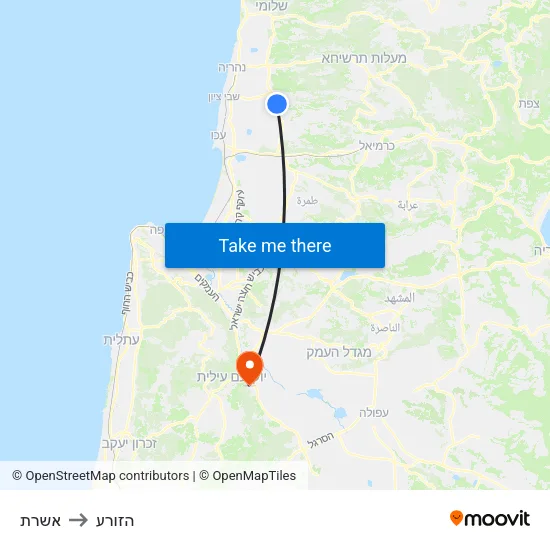 אשרת to הזורע map