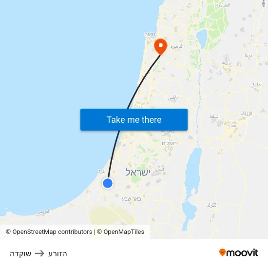 שוקדה to הזורע map
