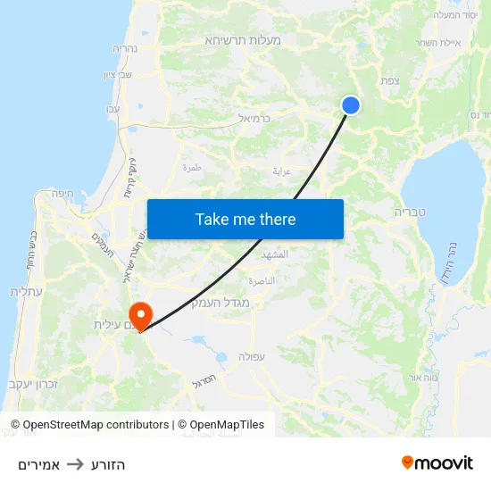 אמירים to הזורע map