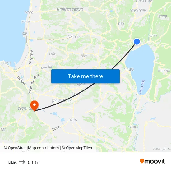 אמנון to הזורע map