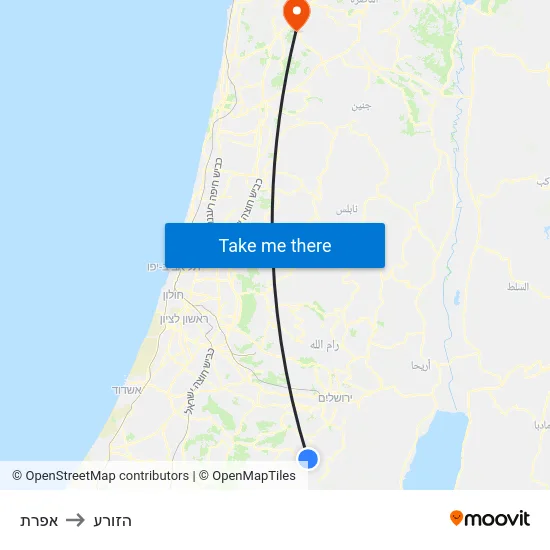 אפרת to הזורע map