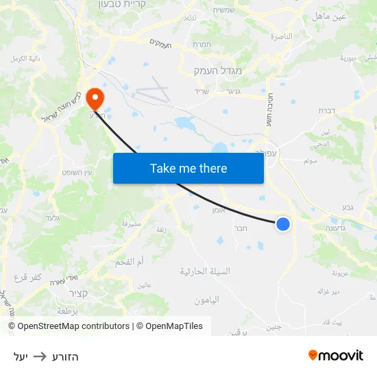 יעל to הזורע map