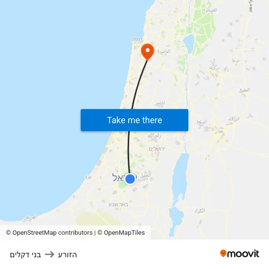 בני דקלים to הזורע map