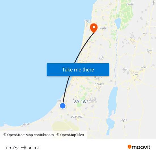 עלומים to הזורע map
