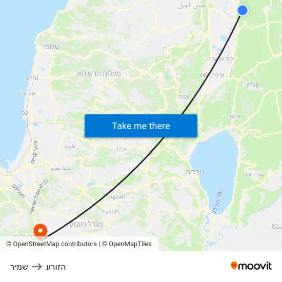 שמיר to הזורע map