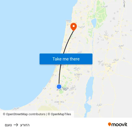 נועם to הזורע map