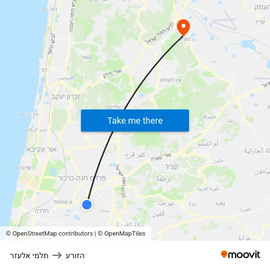 תלמי אלעזר to הזורע map