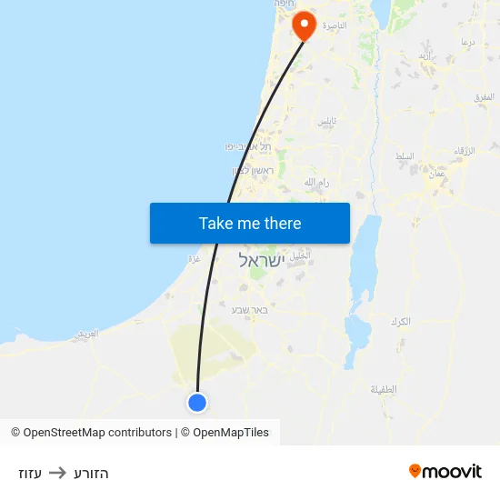 עזוז to הזורע map