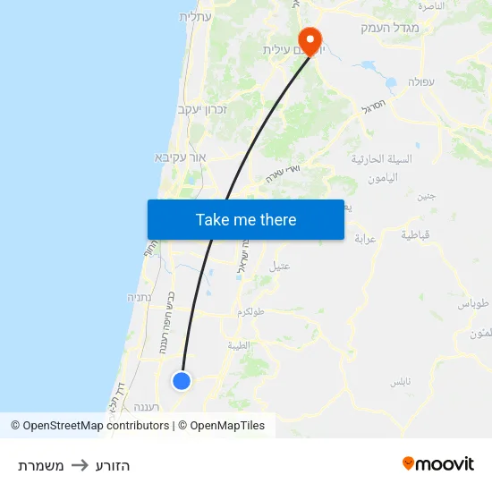 משמרת to הזורע map