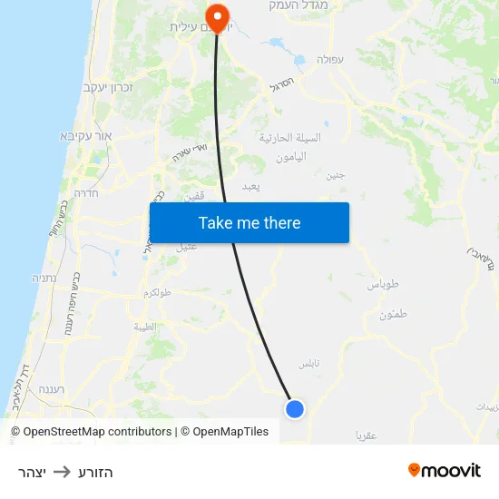 יצהר to הזורע map