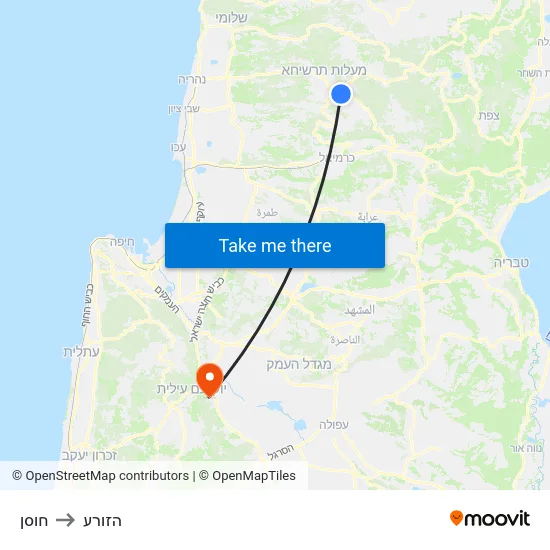 חוסן to הזורע map