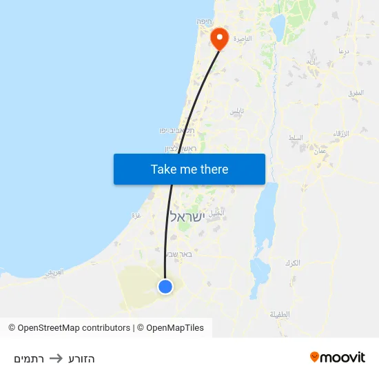 רתמים to הזורע map