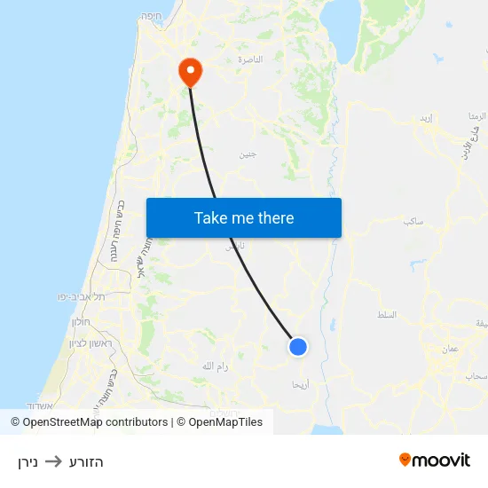 נירן to הזורע map