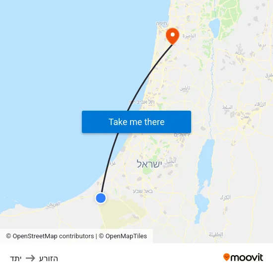 יתד to הזורע map