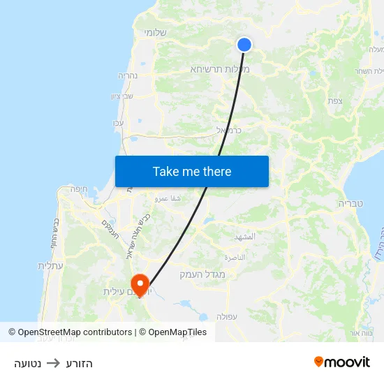 נטועה to הזורע map