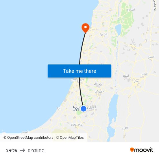 אליאב to החותרים map