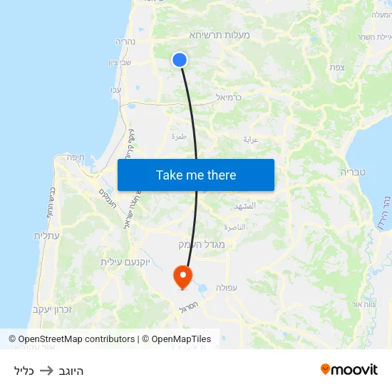 כליל to היוגב map