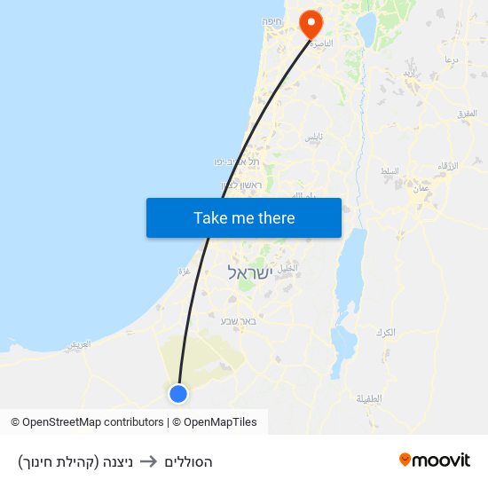 ניצנה (קהילת חינוך) to הסוללים map