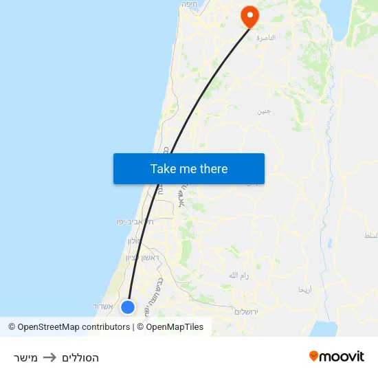 מישר to הסוללים map