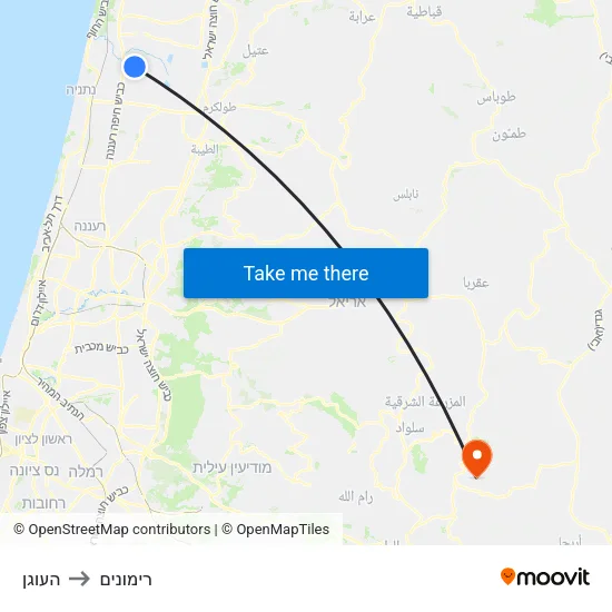 העוגן to רימונים map