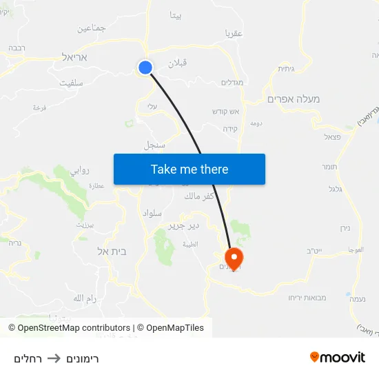 רחלים to רימונים map