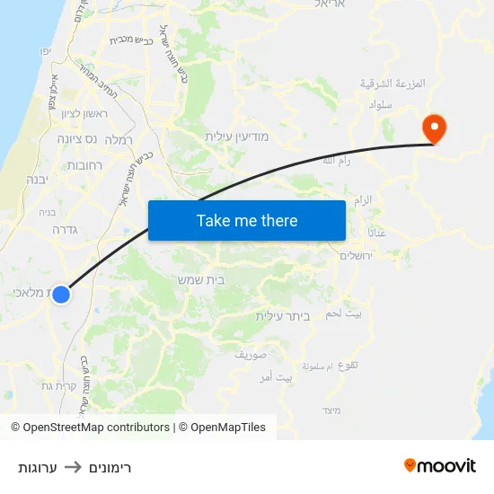 ערוגות to רימונים map
