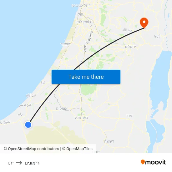 יתד to רימונים map