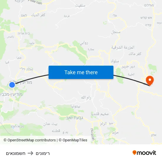 חשמונאים to רימונים map