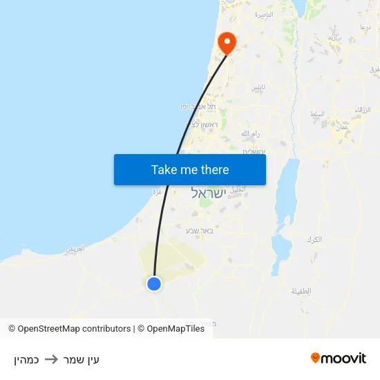 כמהין to עין שמר map