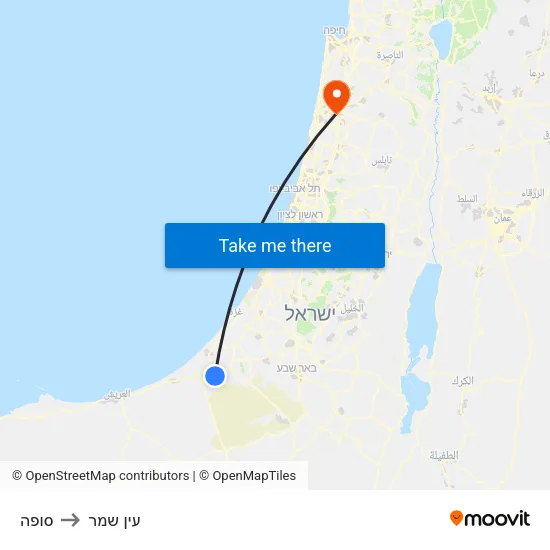 סופה to עין שמר map