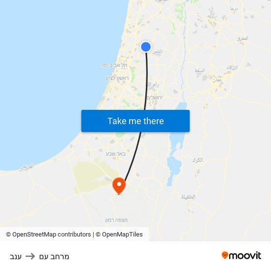 ענב to מרחב עם map