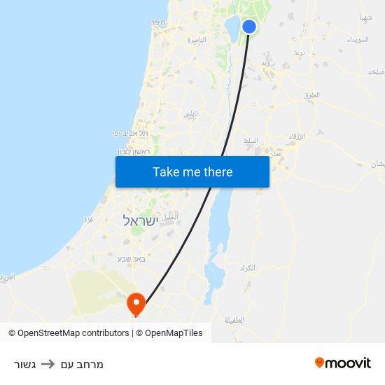 גשור to מרחב עם map