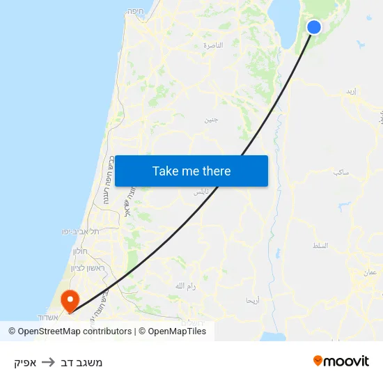 אפיק to משגב דב map