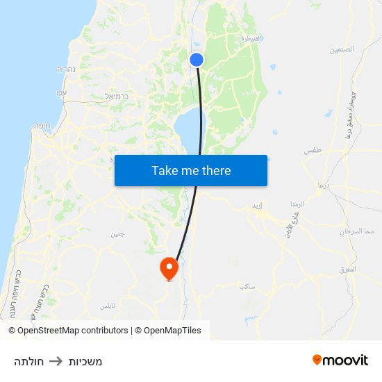 חולתה to משכיות map