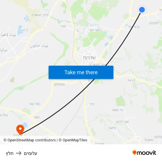 חלץ to עלומים map