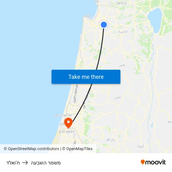 ח'ואלד to משמר השבעה map