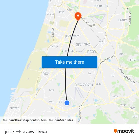 קדרון to משמר השבעה map