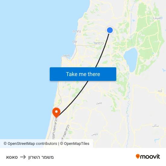 סאסא to משמר השרון map