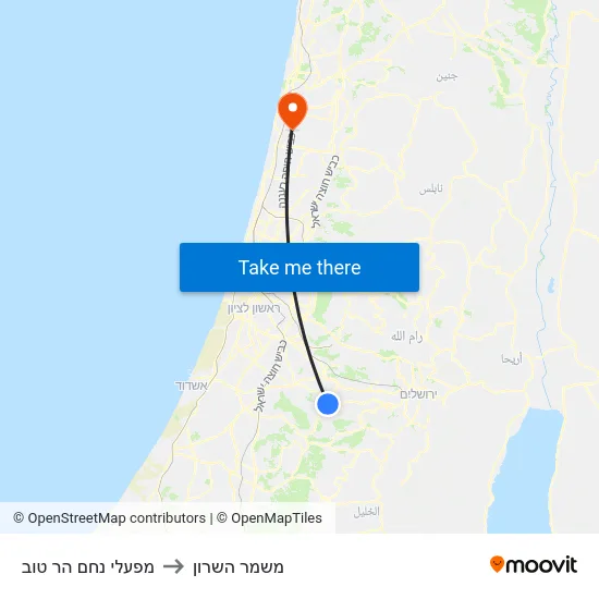 מפעלי נחם הר טוב to משמר השרון map