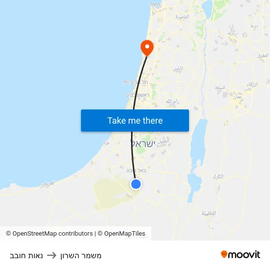 נאות חובב to משמר השרון map