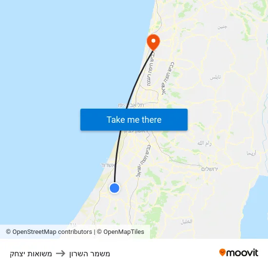 משואות יצחק to משמר השרון map