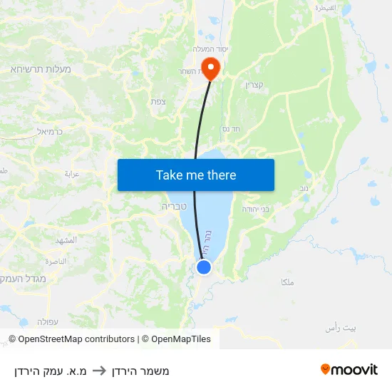 מ.א. עמק הירדן to משמר הירדן map